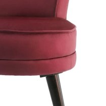 Lagos Velvet Kids Seating Chair In Wine