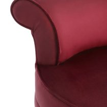 Lagos Velvet Kids Seating Chair In Wine