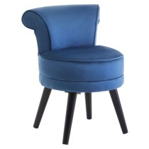 Lagos Velvet Kids Seating Chair In Midnight Blue