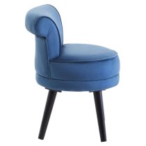 Lagos Velvet Kids Seating Chair In Midnight Blue