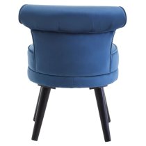 Lagos Velvet Kids Seating Chair In Midnight Blue