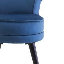 Lagos Velvet Kids Seating Chair In Midnight Blue