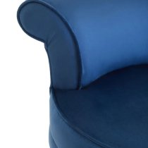 Lagos Velvet Kids Seating Chair In Midnight Blue