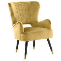 Lagos Velvet Cut Out Back Armchair In Pistachio