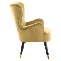 Lagos Velvet Cut Out Back Armchair In Pistachio