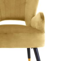 Lagos Velvet Cut Out Back Armchair In Pistachio