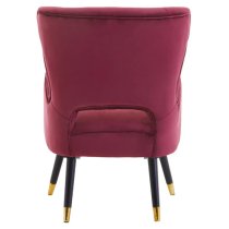 Lagos Velvet Cut Out Back Armchair In Wine