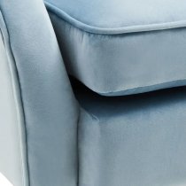 York Velvet Armchair In Aqua Blue With Gold Metallic Legs