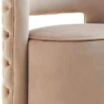 York Velvet Swivel Bedroom Chair In Mink