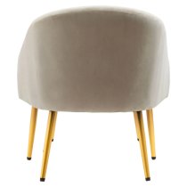 York Velvet Armchair Chair And Footstool In Mink