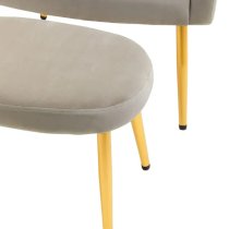 York Velvet Armchair Chair And Footstool In Mink