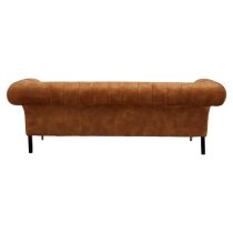 Salta Velvet 3 Seater Sofa In Gold With Pointed Legs