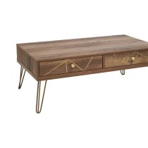 Flora Wooden Coffee Table With 2 Drawers In Veneering Effect