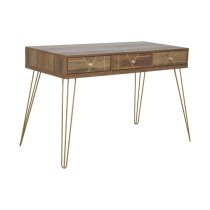 Flora Wooden Laptop Desk With 3 Drawers In Veneering Effect