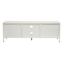 Accra Steel TV Stand With 2 Doors 1 Shelf In White