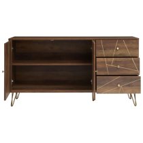 Flora Wooden Sideboard 2 Doors 3 Drawers In Veneering Effect