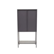 Accra Steel Display Cabinet With 2 Doors And Shelf In Grey