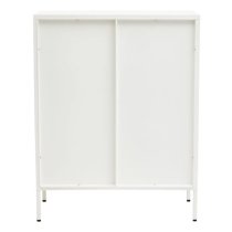 Accra Steel Display Cabinet With 2 Doors In White