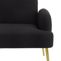 Havana Fabric Lounge Chaise Chair In Black