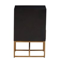 Kassel Mango Wood Side Table With 3 Drawers In Black