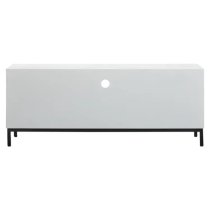 Orphee Wooden TV Stand With 2 Doors 1 Drawer In White