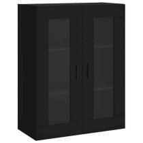 Barrie Wooden Wall Mounted Storage Cabinet In Black