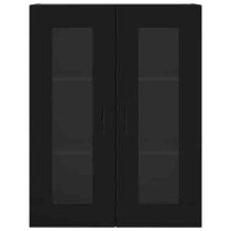 Barrie Wooden Wall Mounted Storage Cabinet In Black