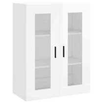 Barrie High Gloss Wall Mounted Storage Cabinet In White