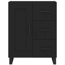 Avalon Wooden Sideboard With 1 Door 3 Drawers In Black