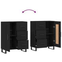 Avalon Wooden Sideboard With 1 Door 3 Drawers In Black