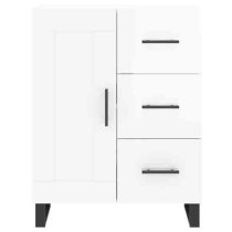 Avalon High Gloss Sideboard With 1 Door 3 Drawers In White