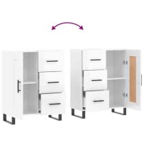 Avalon High Gloss Sideboard With 1 Door 3 Drawers In White