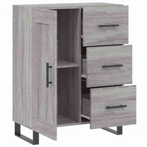 Avalon Wooden Sideboard With 1 Door 3 Drawers In Grey Sonoma