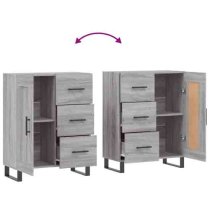 Avalon Wooden Sideboard With 1 Door 3 Drawers In Grey Sonoma