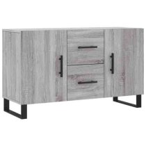 Avalon Wooden Sideboard With 2 Doors 2 Drawers In Grey Sonoma