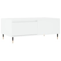 Caen Wooden Coffee Table With 1 Drawer In White