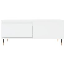 Caen Wooden Coffee Table With 1 Drawer In White