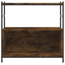 Biloxi Wooden Bookcase With 1 Large Shelf In Smoked Oak