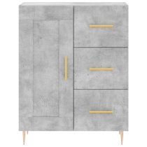 Didim Wooden Sideboard With 1 Door 3 Drawers In Concrete Effect