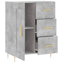 Didim Wooden Sideboard With 1 Door 3 Drawers In Concrete Effect