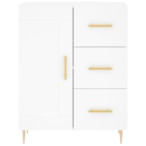 Didim Wooden Sideboard With 1 Door 3 Drawers In White