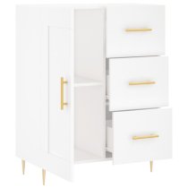 Didim Wooden Sideboard With 1 Door 3 Drawers In White