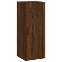 Carrara Wooden Wall Mounted Storage Cabinet In Brown Oak