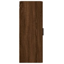 Carrara Wooden Wall Mounted Storage Cabinet In Brown Oak