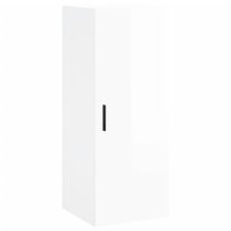 Carrara High Gloss Wall Mounted Storage Cabinet In White