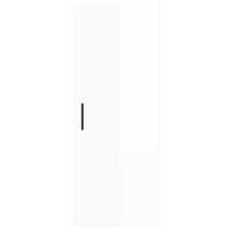 Carrara High Gloss Wall Mounted Storage Cabinet In White