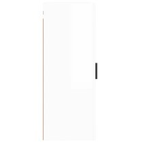 Carrara High Gloss Wall Mounted Storage Cabinet In White