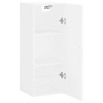 Carrara Wooden Wall Mounted Storage Cabinet In White