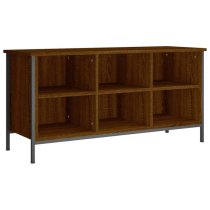 Atlanta Shoe Storage Bench 6 Compartments In Brown Oak