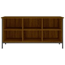 Atlanta Shoe Storage Bench 6 Compartments In Brown Oak